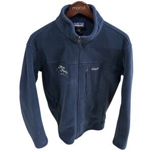 PATAGONIA CLASSIC FLEECE JACKET SIZE LARGE BLUE CORPORATE LOGO